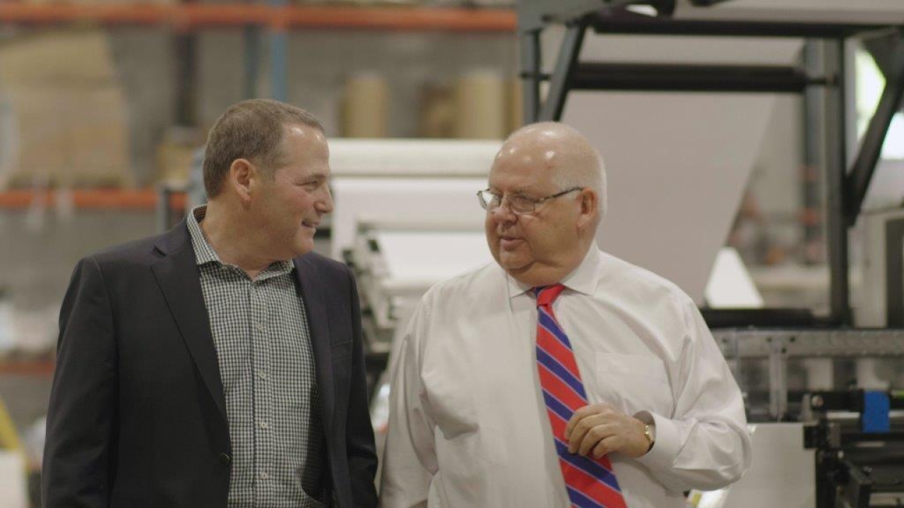 L-R: William Drori, president of Tamperguard, and Francois Bayzelon, CEO of ETI Converting Equipment