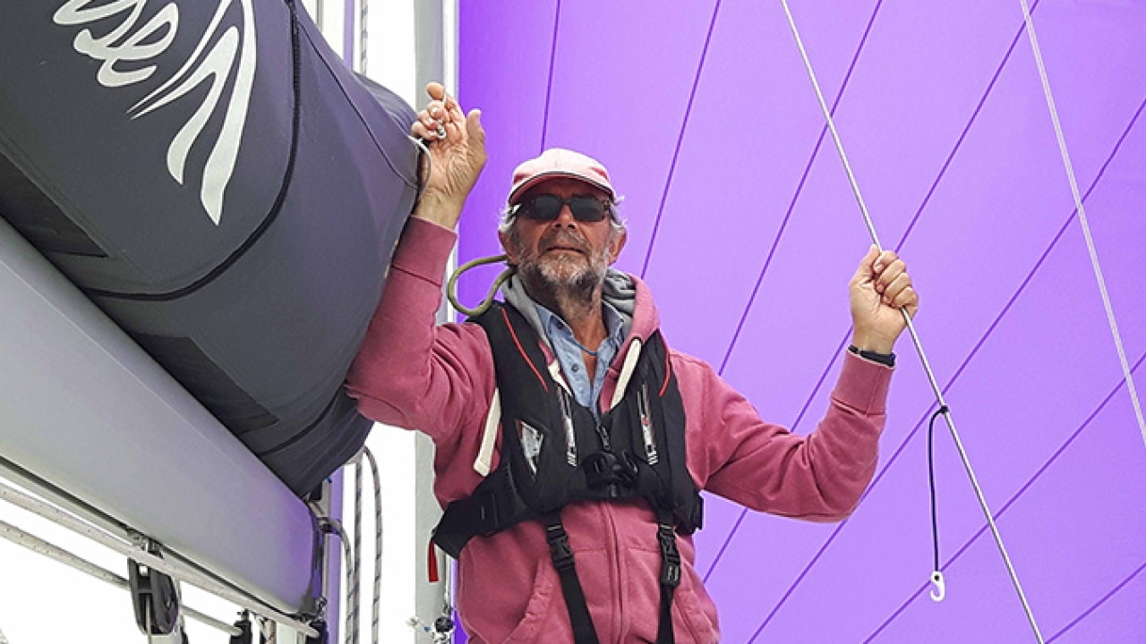 Dave Chandler aboard his yacht the Finona