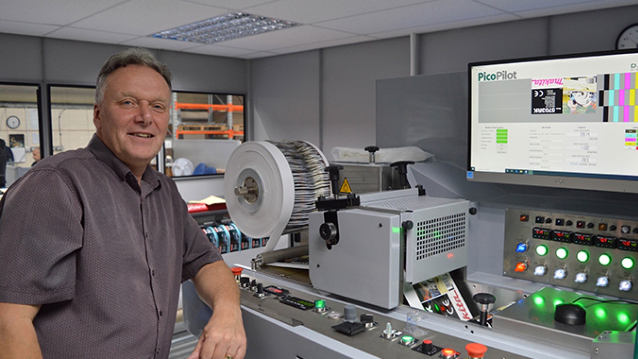 Neil Turner, Customark’s managing director, with the new Dantex PicoColour