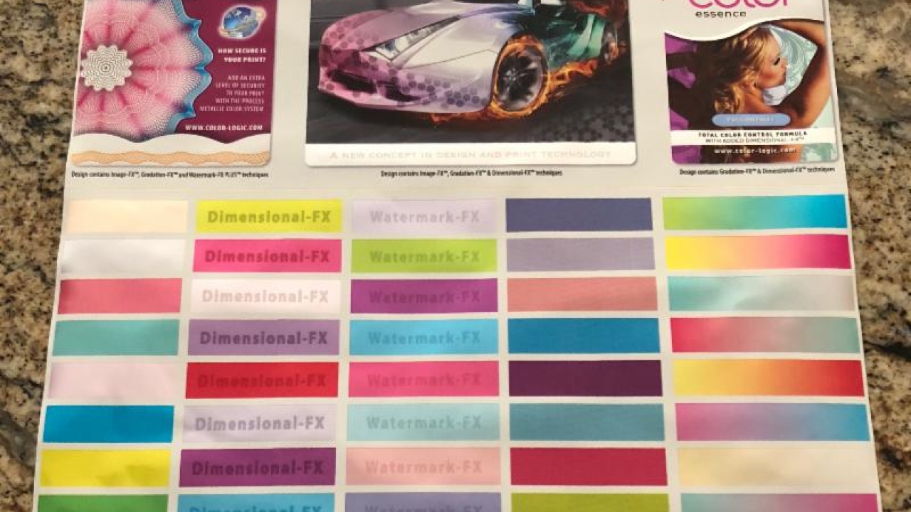Color-Logic test sheet by Adcraft Labels Color-Logic test sheet by Adcraft Labels
