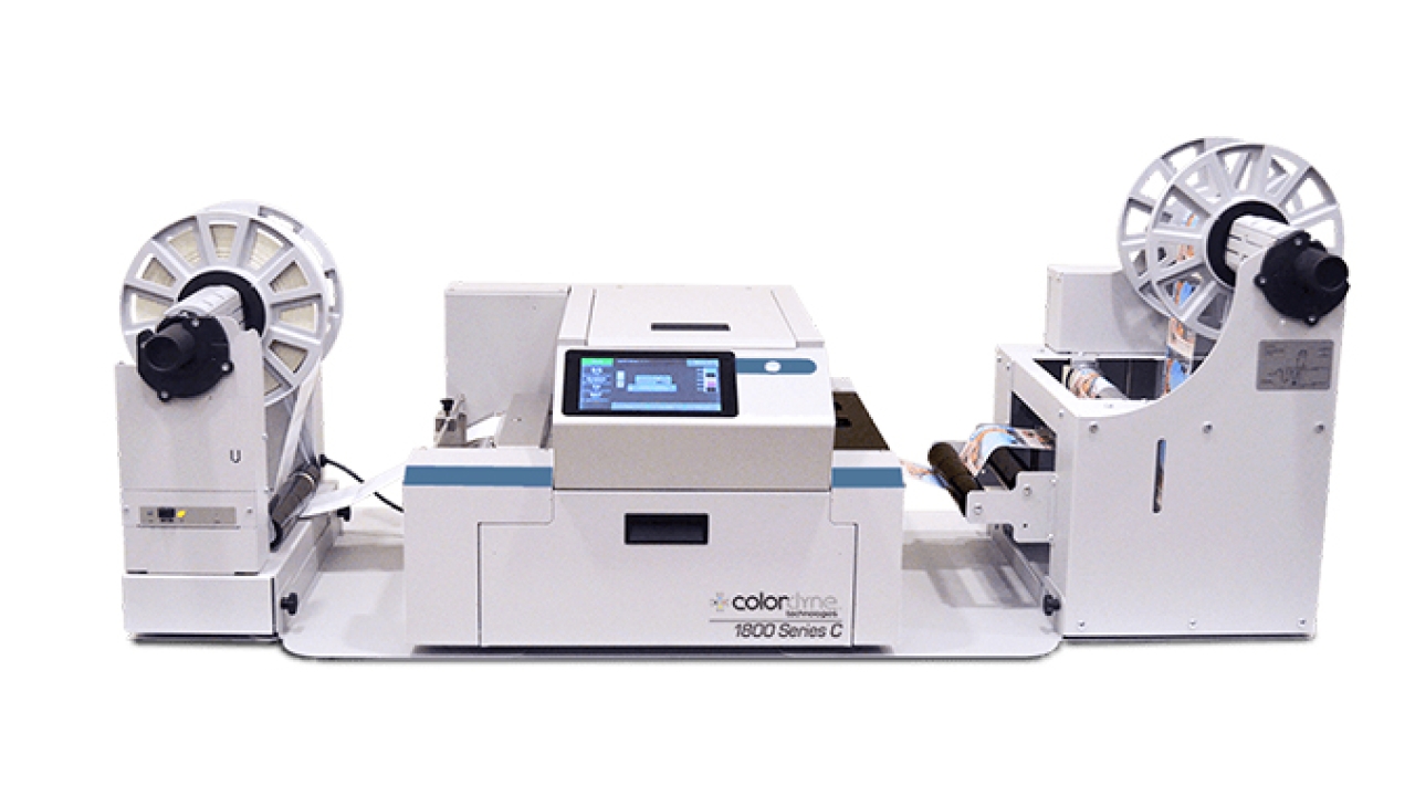 1800 Series C benchtop digital label printer by Colordyne