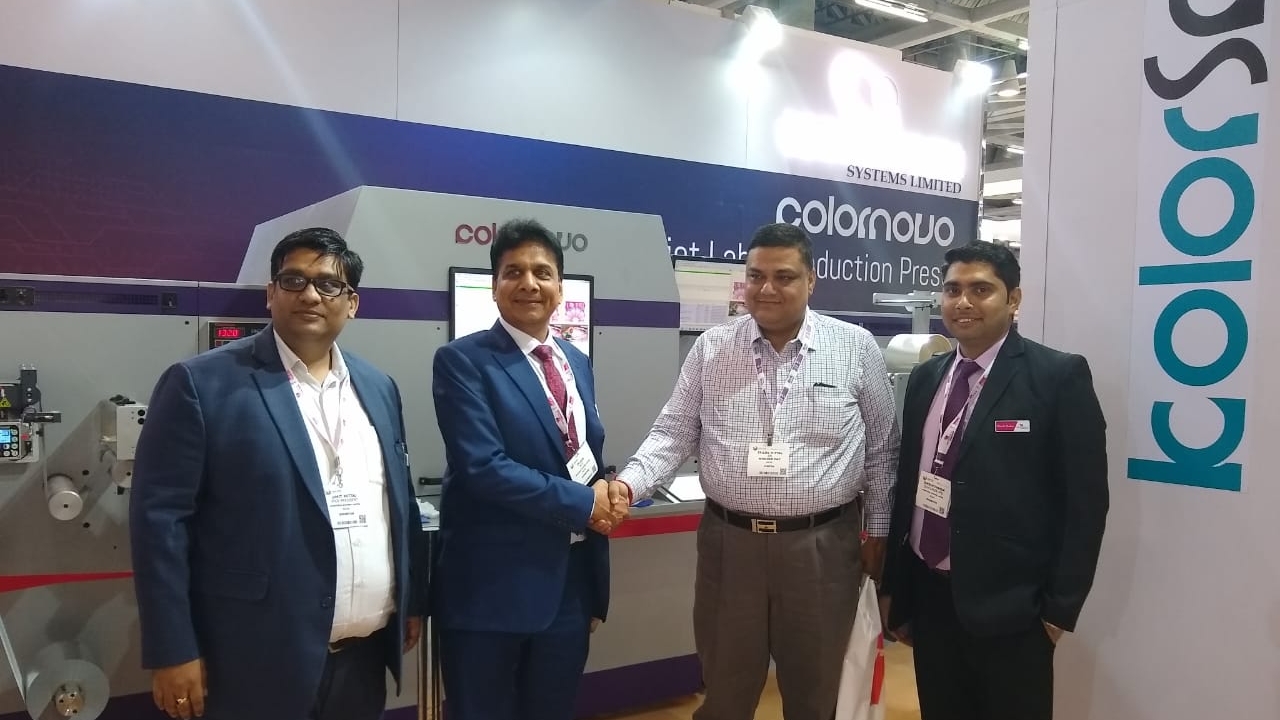 Wonderpac ordered the Jetsci Colornovo UV inkjet press at Labelexpo India
