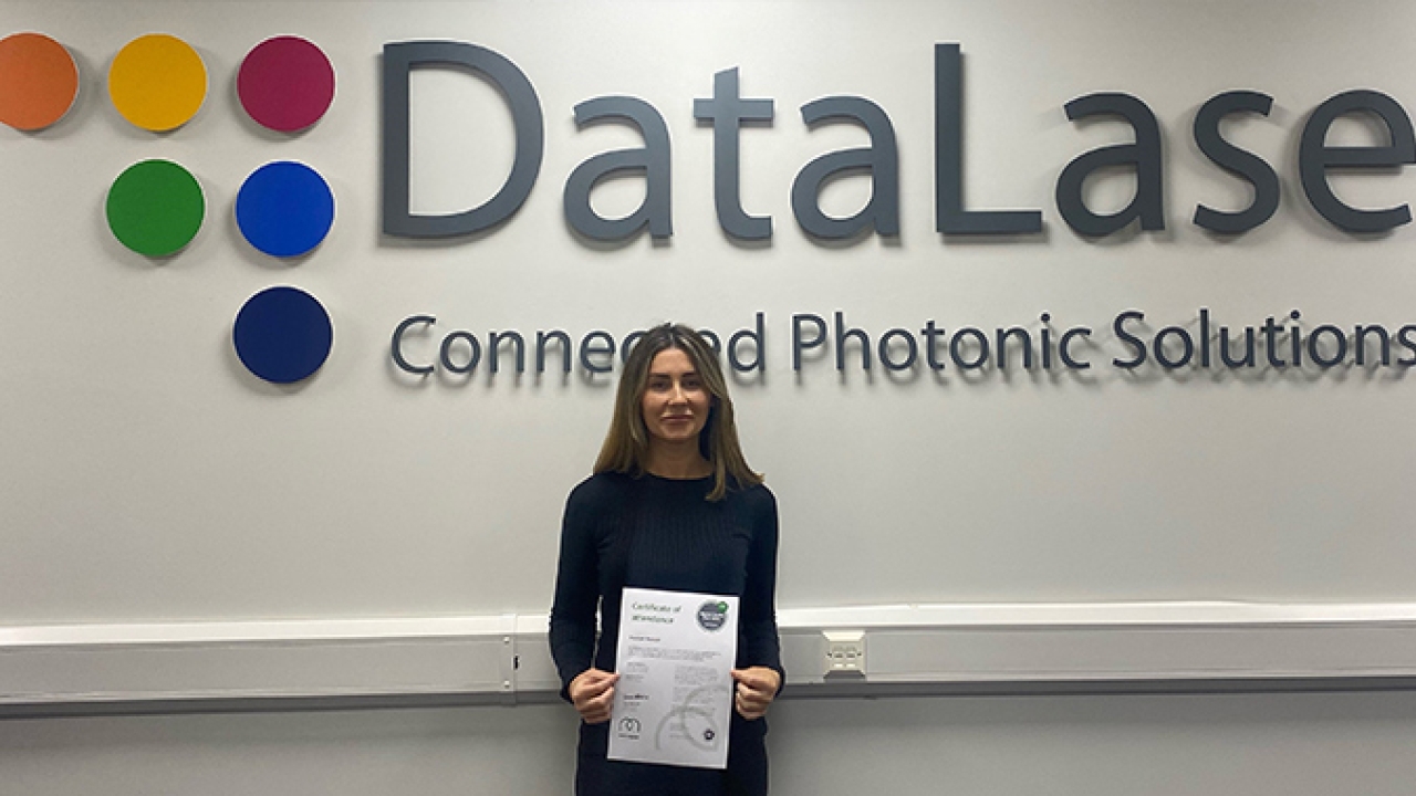 Hannah Roscoe, DataLase’s HR manager, has completed the Mental Health First Aid course from MHFA England 
