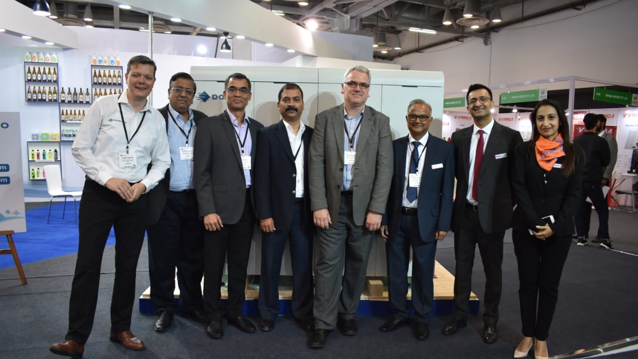 Domino and Multitech teams during the partnership announcement at Labelexpo India 2018