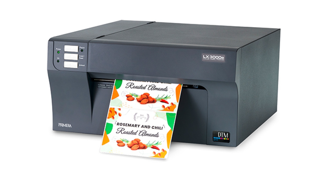 DTM Print has introduced the new LX3000e color label printer manufactured by Primera Technology