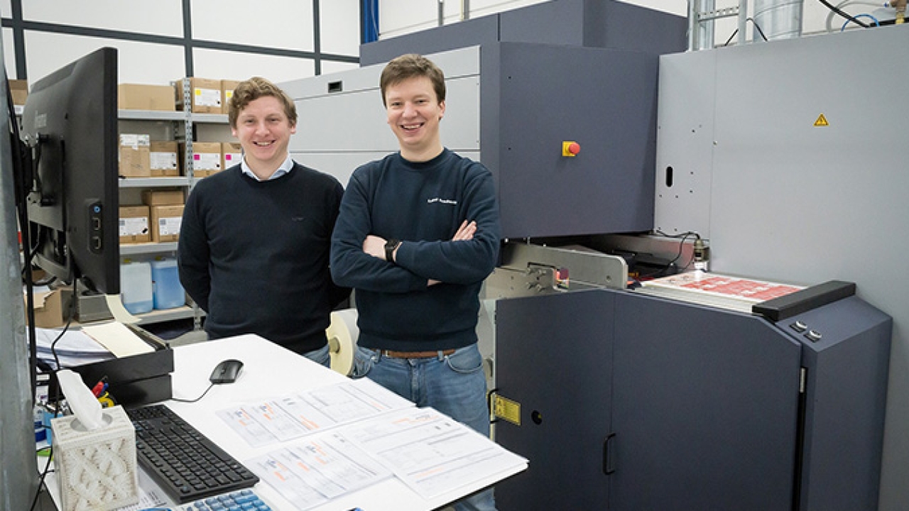 L-R: Stephan Dhont and Matthias Dhont with the Durst Tau RSC E