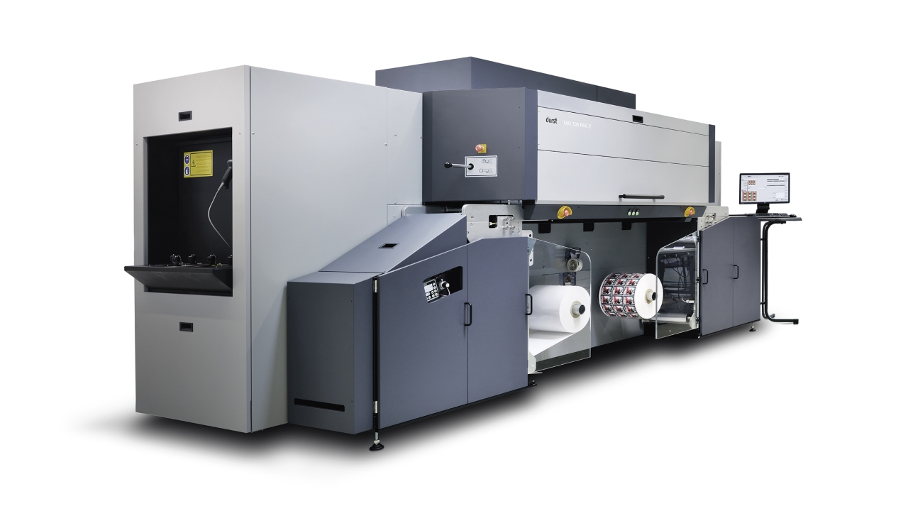 The Tau 330 RSC E UV inkjet single-pass press is available with 330mm and 244mm print widths, and in 4-color or 4-color plus white configurations Durst launches entry level Tau 330 RSC