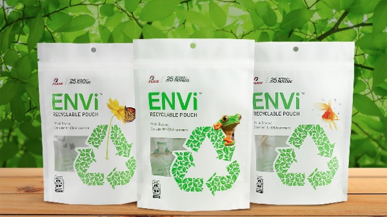 Flair Flexible Packaging introduces recyclable Envi pouches