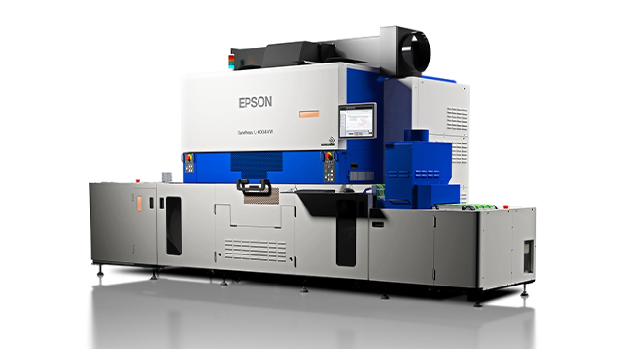 The new Epson SurePress L-6534VW UV digital label press has been made available and is now on display at the Epson Demo Center in Carson, CA, USA. 