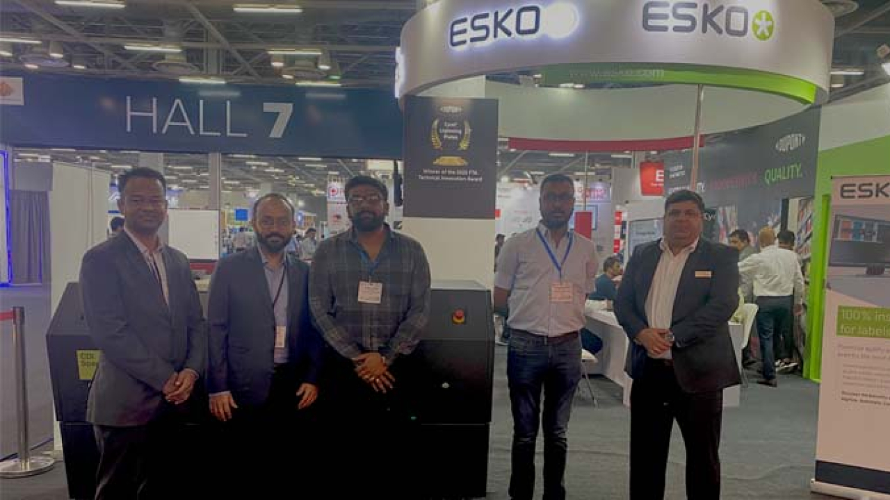 Esko and Unicorn Flexo Graphics teams at Labelexpo India 2022