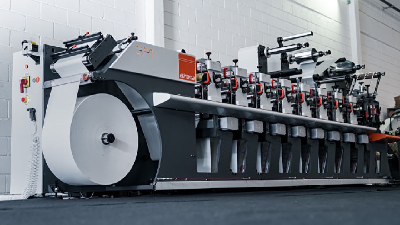 Etirama has introduced SP1, its new 350mm flexo printing machine