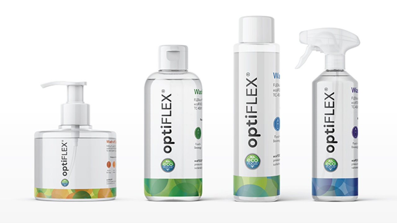 FLEXcon has launched optiFLEX ecoFOCUS, a new line of eco-friendly packaging products for primary labeling applications