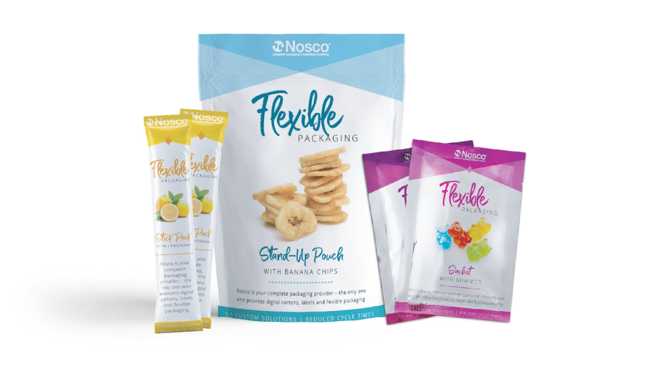 Flexible packaging applications printed by Nosco on HP