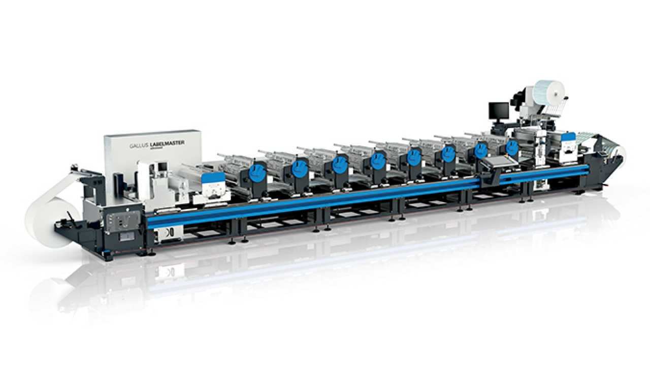 The Gallus Labelmaster conventional press shows new features such as the Digital Printbar and Rotary Die-Cut Unit Quick 