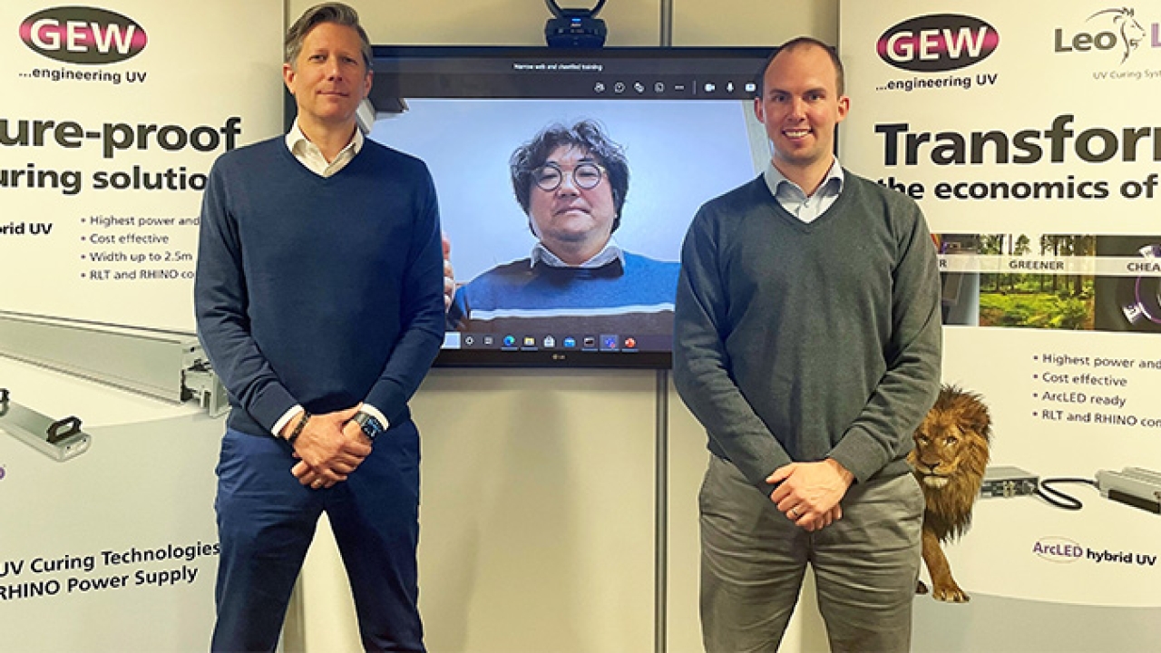 L-R: Marcus Greenbrook, director of international sales at GEW; Ki-Chan Han (Charlie), managing director and COO of PM Trading; Robert Rae, managing director of sales at GEW.