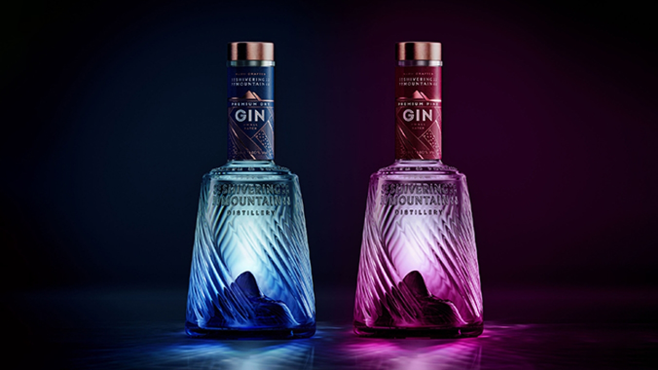 Shivering Mountain has chosen Antalis’ Curious Metallics papers to create luxurious branding for its premium gin