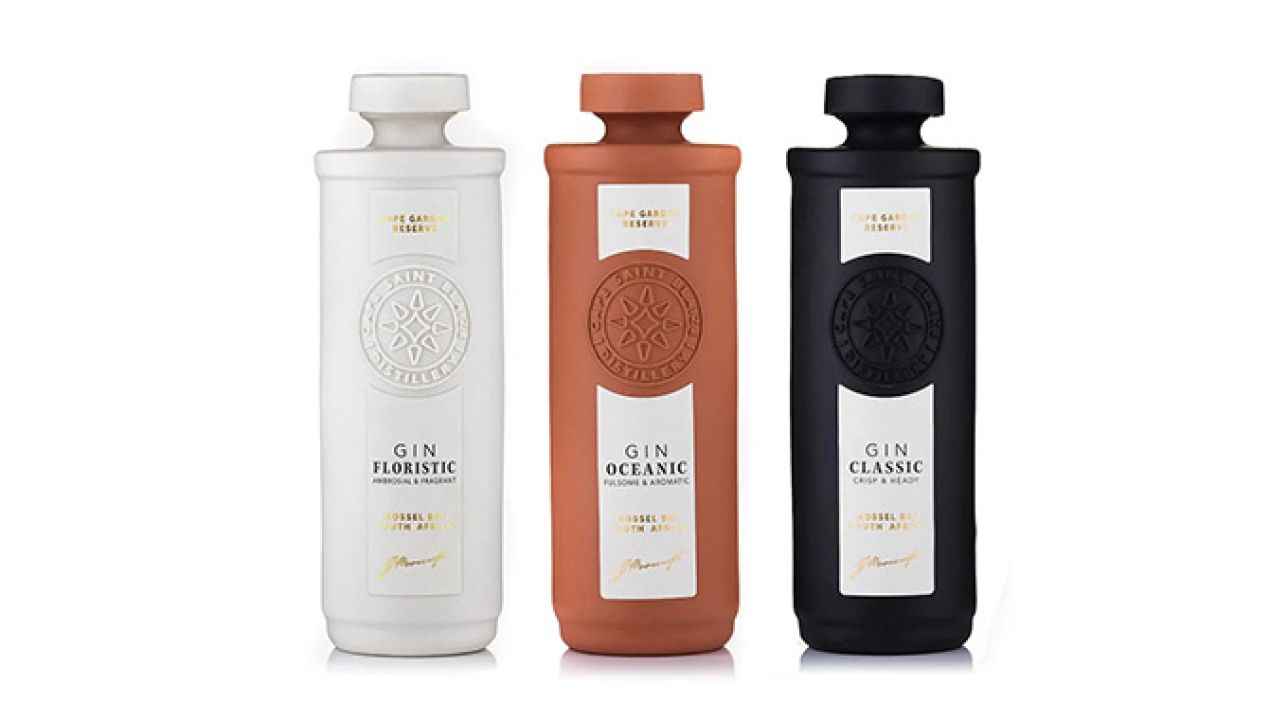 South African packaging design studio Bravo Design has developed new gin bottles for Cape Saint Blaize Distillery