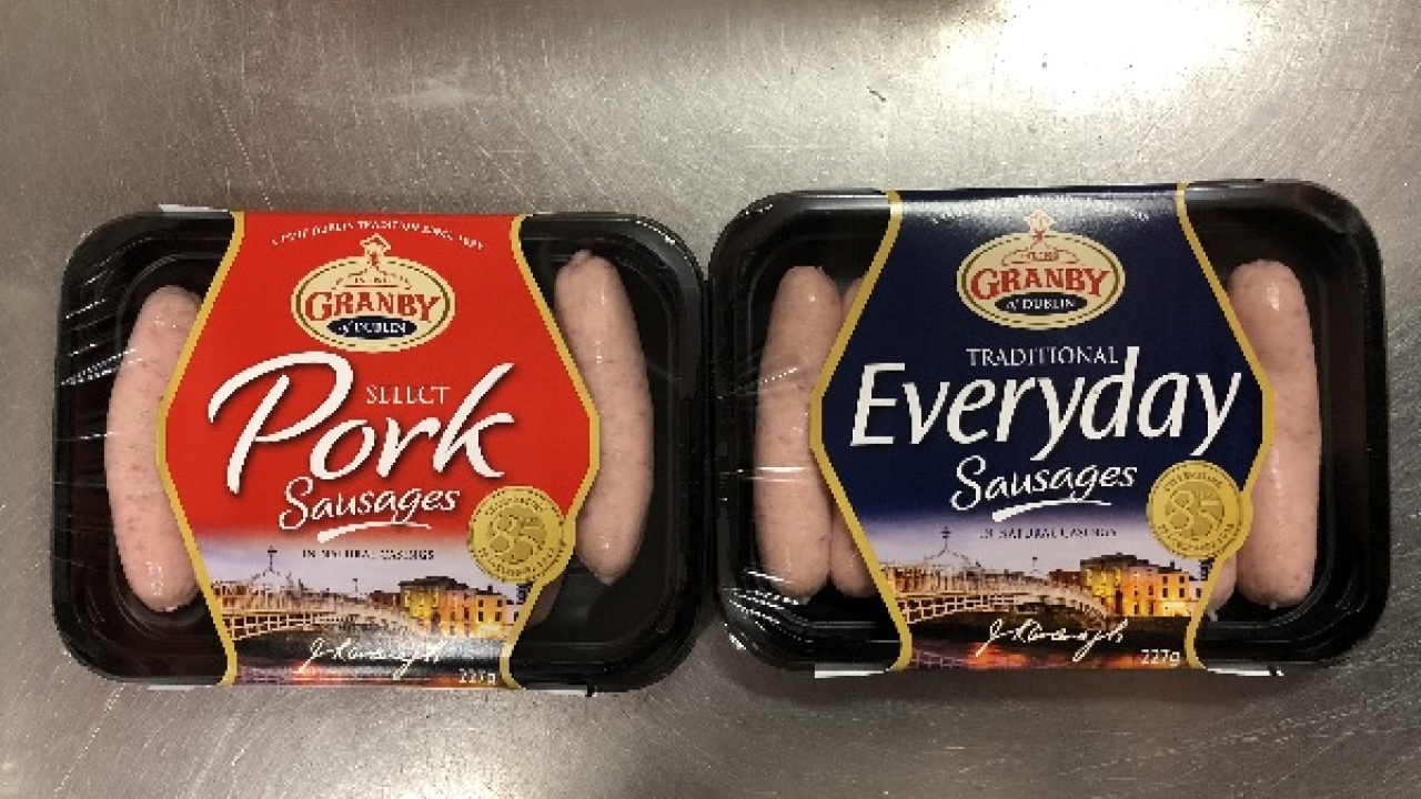  Granby sausages chooses Ravenwood shaped linerless sleeves