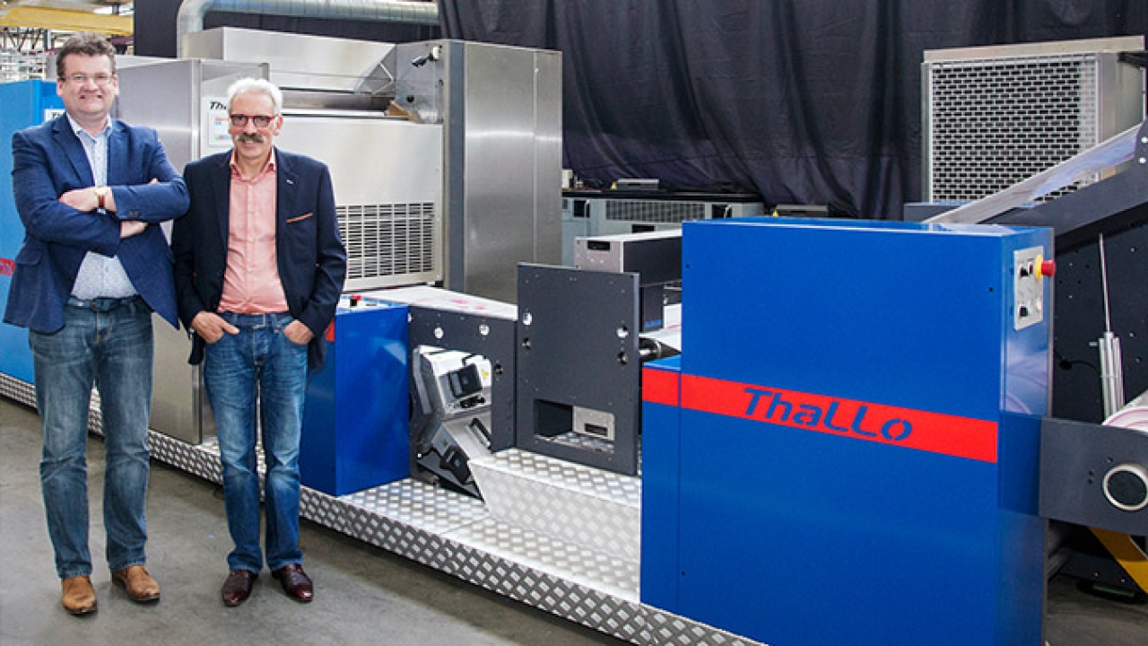 L-R: Remko Koolbergen and Peter Kloppers founded DG press and developed the new generation of variable sleeve offset presses called ‘Thallo’ L-R: Remko Koolbergen and Peter Kloppers founded DG press and developed the new generation of variable sleeve offset presses called ‘Thallo’