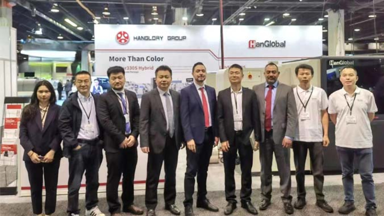 HanGlobal shows its  industrial UV inkjet printer LabStar330S along with the next generation LabStar330S Hybrid at Labelexpo Americas 2022.