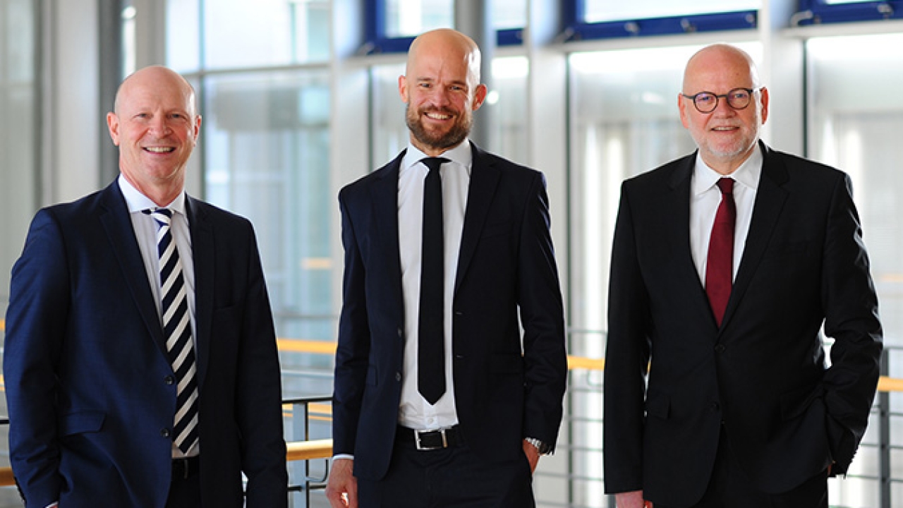 L-R: Chief executive Sven Schneller, Dr Guido Spachtholz and Dr Thomas Baumgärtner