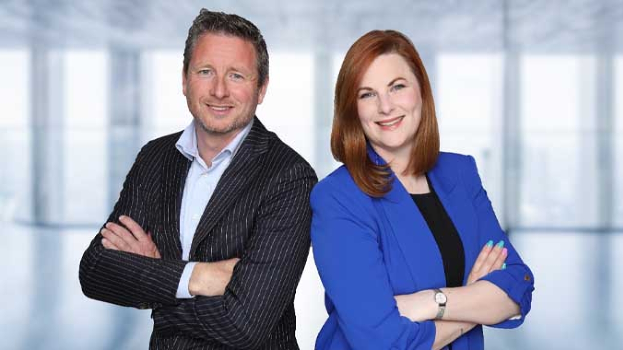 (L-R) Koen Santegoeds, Global Sales director, and Holly Steedman, Business and Technology Development director