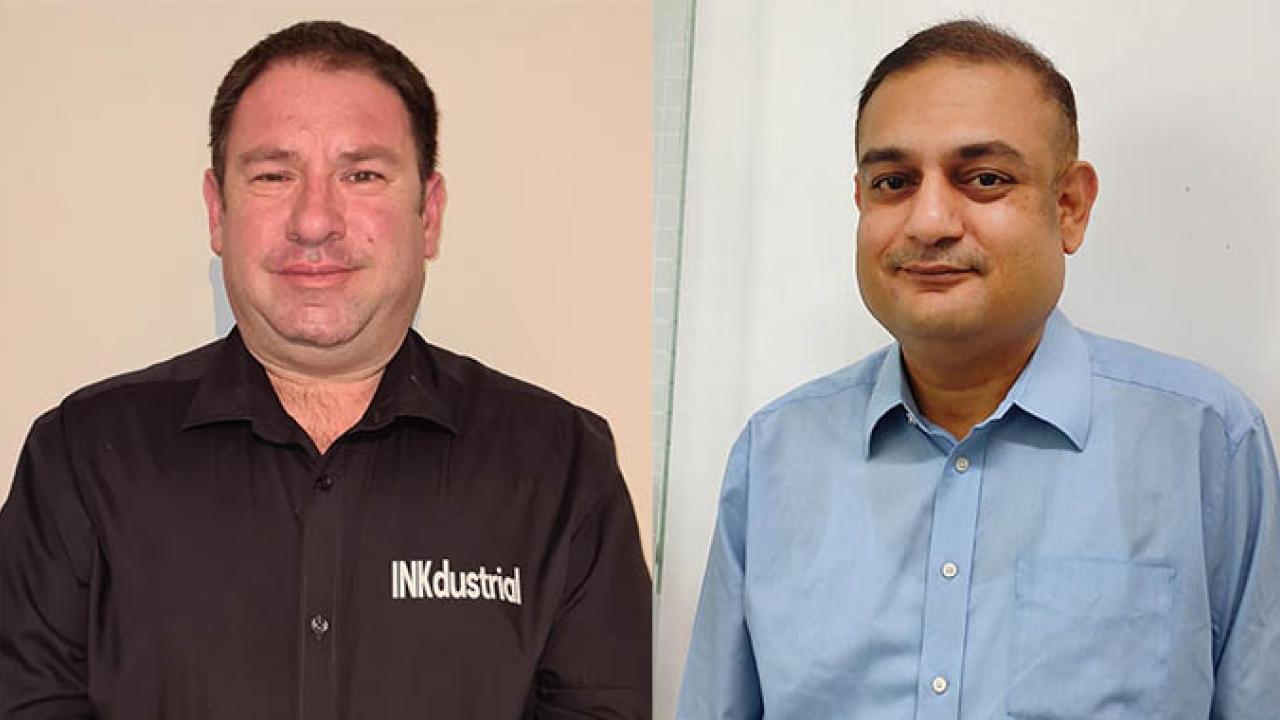 (L-R) John Bryson, sales director at INKdustrial Group and Neeraj Thappa, vice president, Monotech Systems