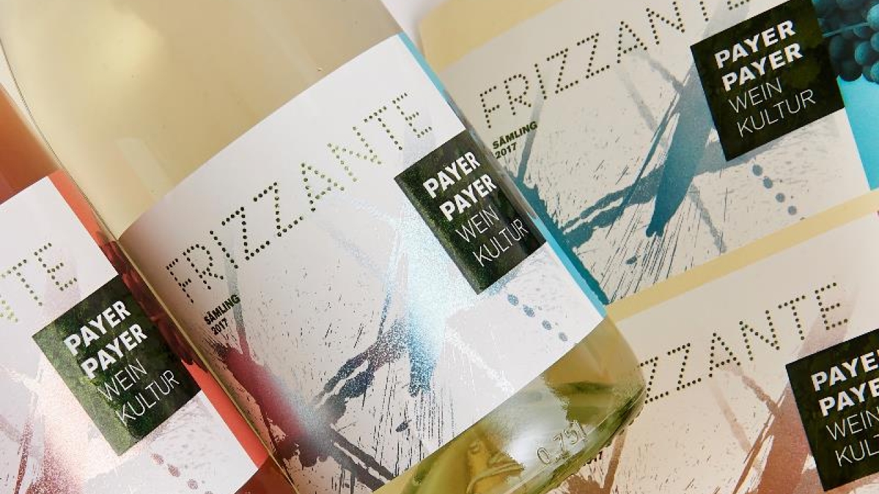 The winning ‘Frizzante’ label was produced for the local winery Weingut PayerPayer and was printed and converted on a Gallus Labelfire press