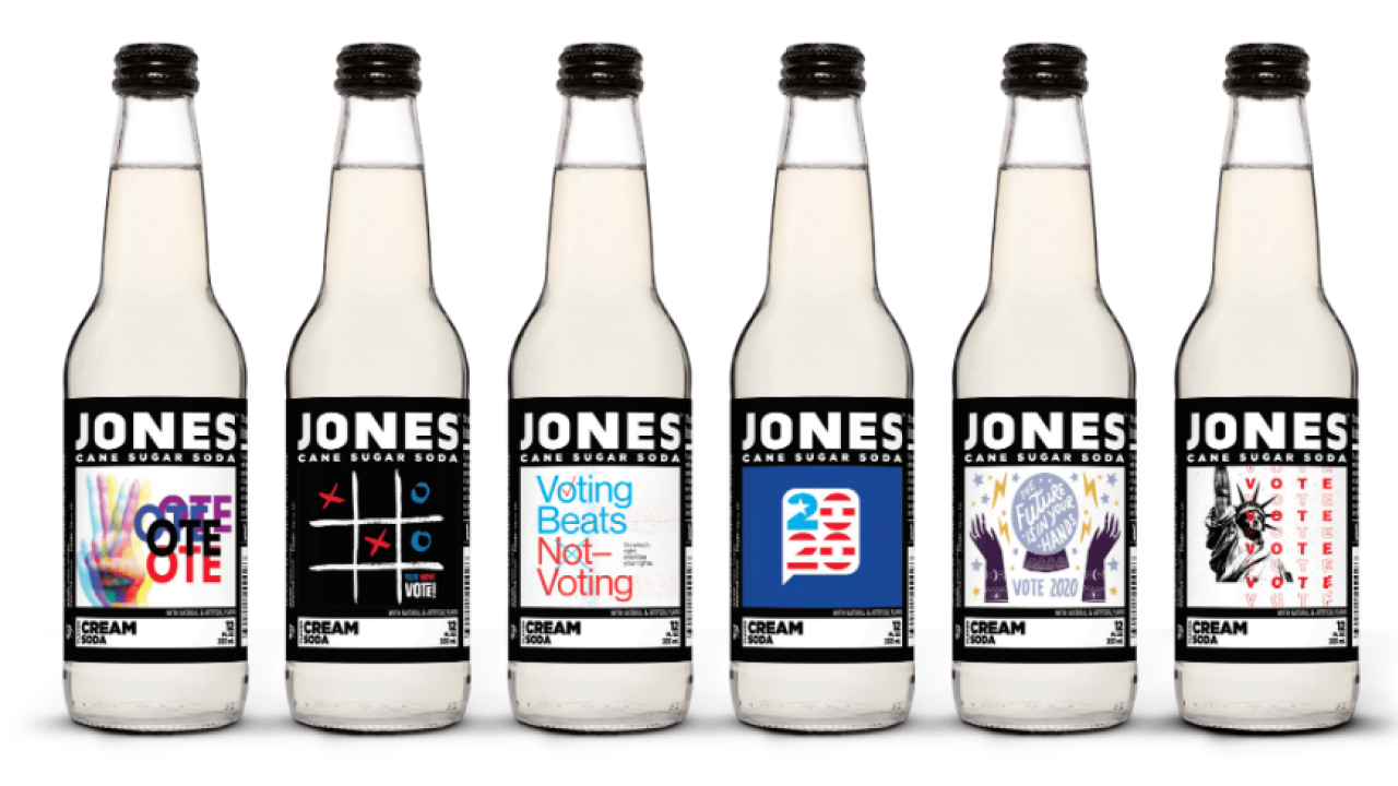 Jones Soda turns bottles into voter registration tools Jones Soda turns bottles into voter registration tools