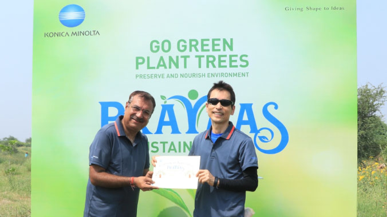 Konica Minolta India has celebrated its 11th anniversary by hosting a tree plantation drive in association with SankalpTaru