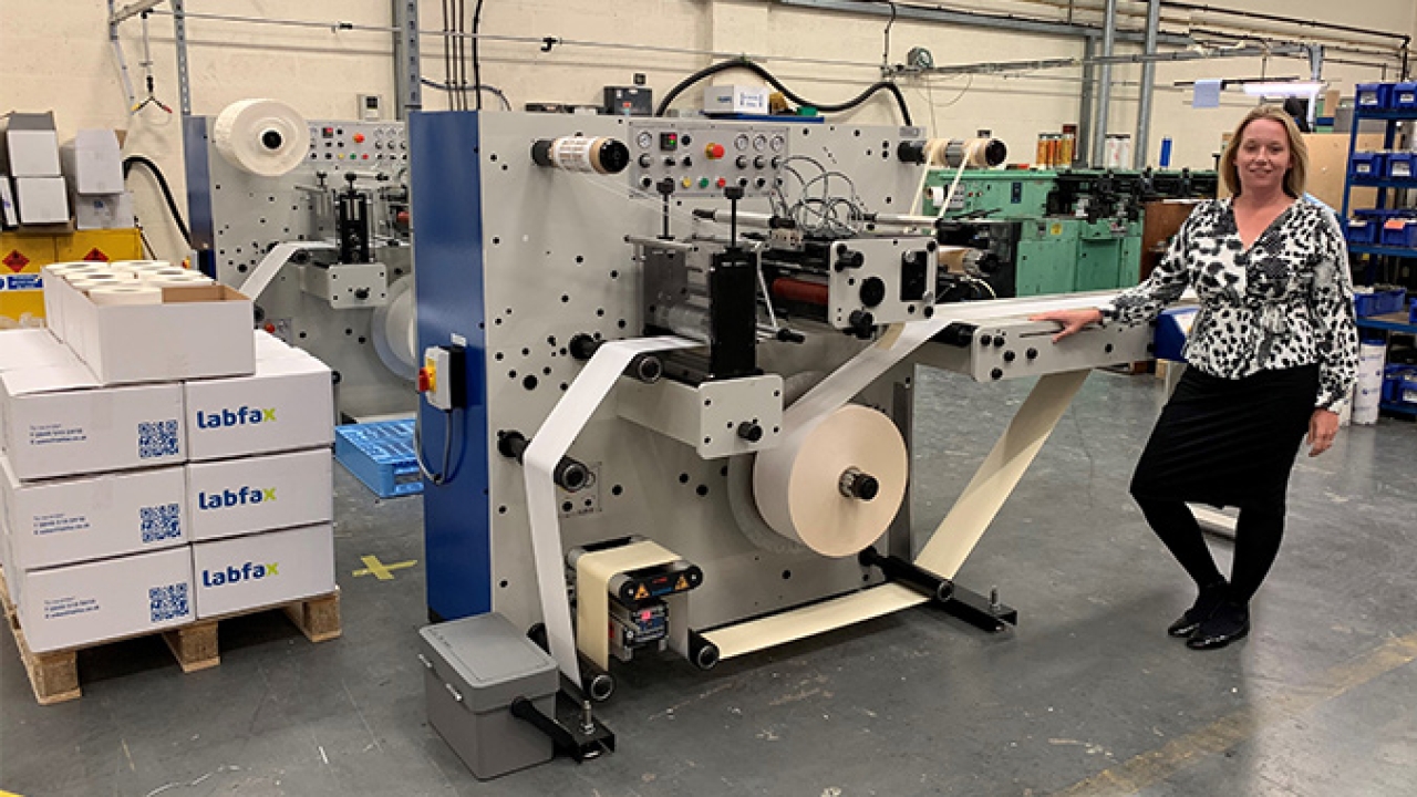 British converter Labfax installs two Focus Label Machinery FS Series inspection slitter rewinders