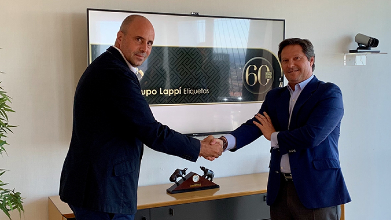 Antonio Lappí Perea, president and CEO of Grupo Lappí Etiquetas with Javier Rodríguez García, technical director at Miyakoshi Europe