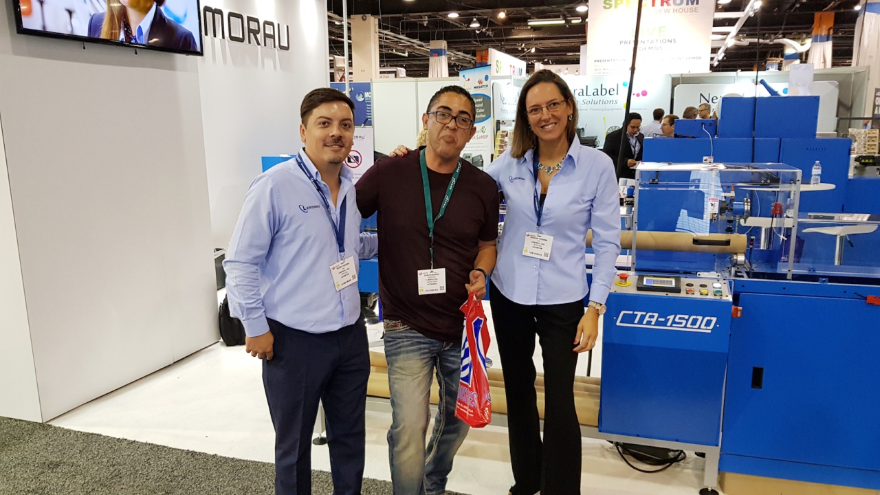 L-R: Pedro Texeira, Lemorau CEO; Carlos Rivera, CEO of E Labels; Susana Teixeira, Lemorau CFO and sales director 