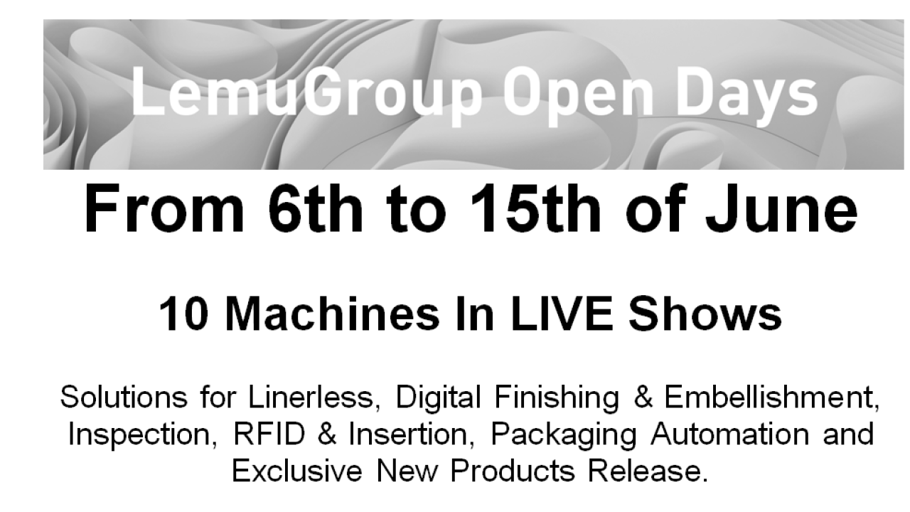 Converting equipment manufacturer LemuGroup will host an open house at its headquarters in Spain on June 6-15
