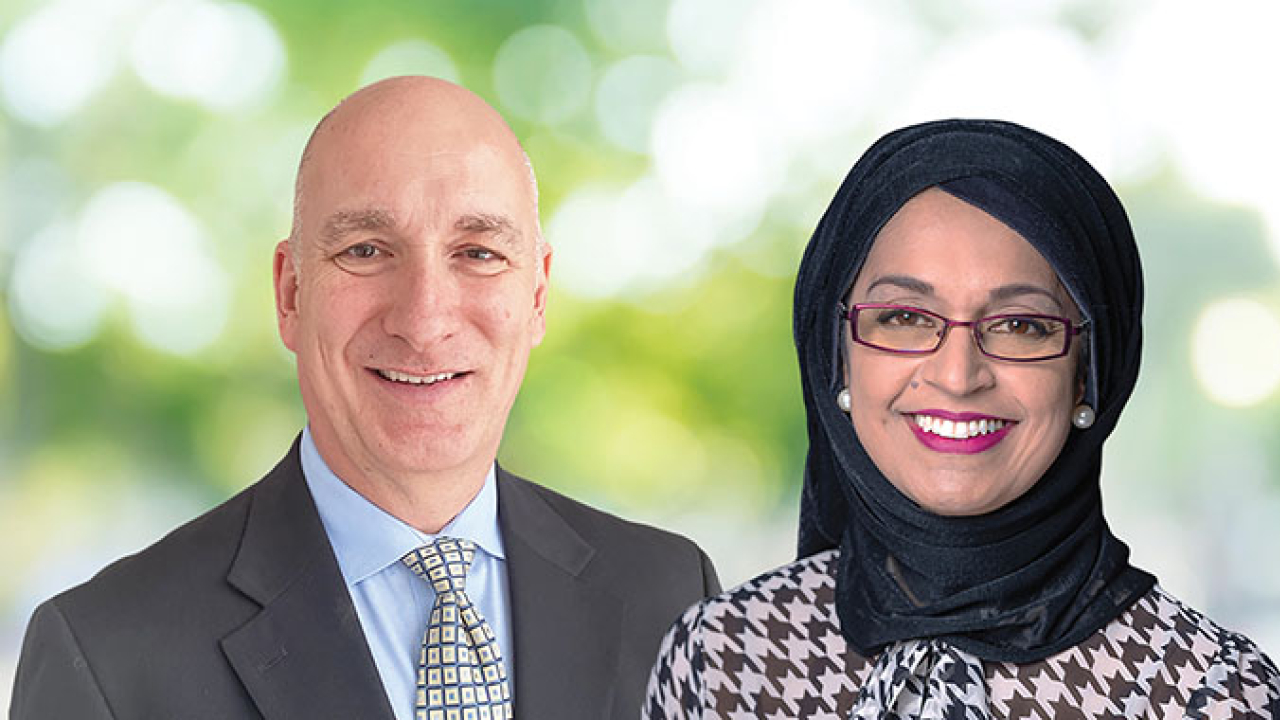 (L-R) Jon Hunter, Michelman’s new director, Global Environmental Health and Safety and Sonia Razzaque, the new vice president of Regulatory Compliance and Product Stewardship