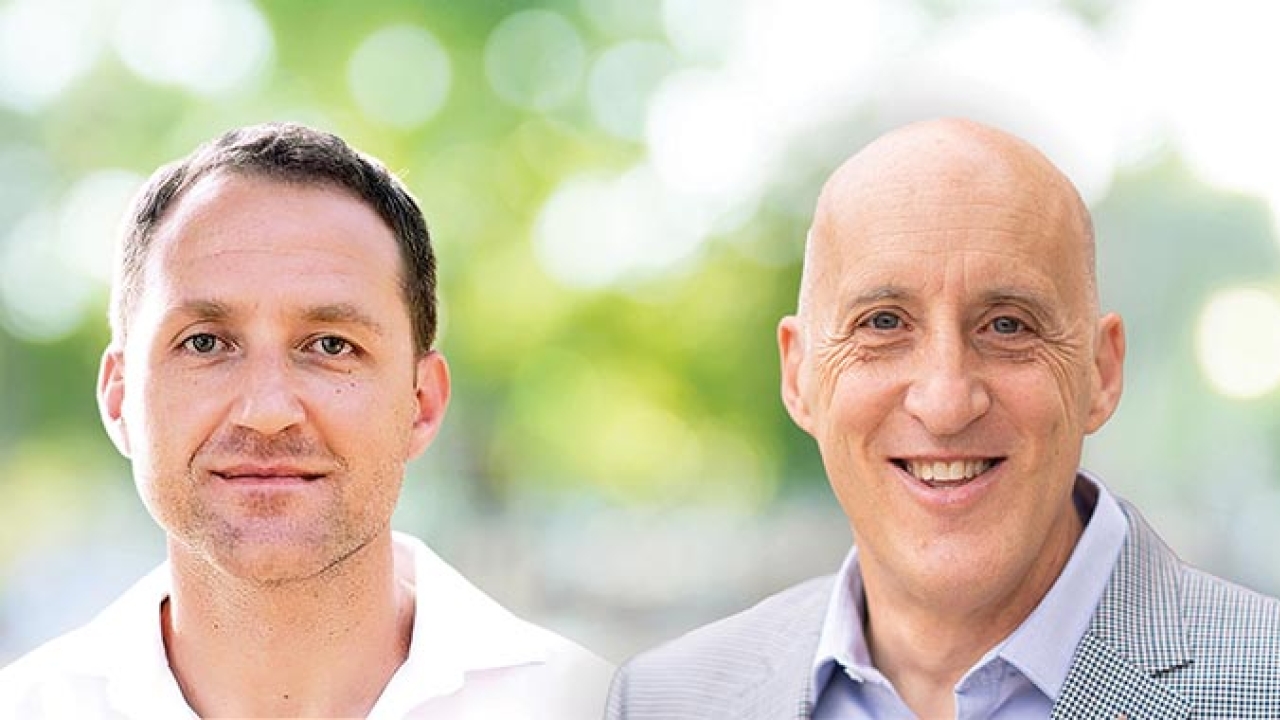 (L-R) Pasha Solel, senior business development manager for Flexible Packaging, and Gianluigi Rankin, global marketing manager for Digital Printing, Michelman