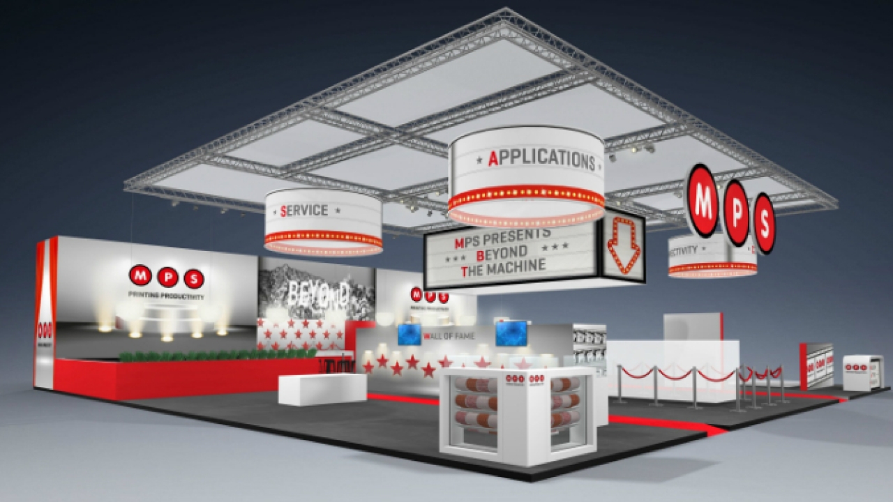 Artist impression of MPS stand for Labelexpo Europe 2019