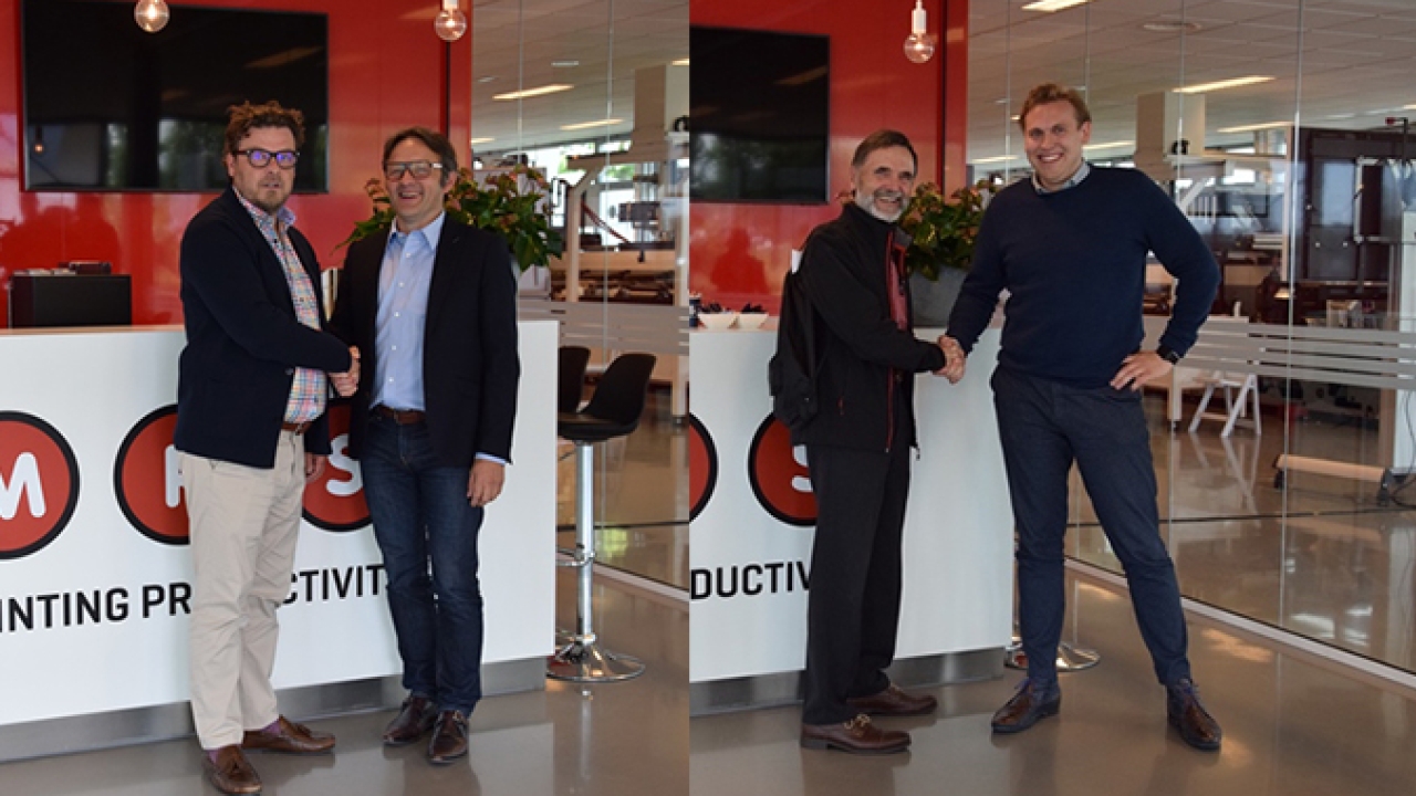 L-R: Béla Hanuszek, B+K Kft; Atze Bosma, CEO of MPS Systems; Bohumir Straka, Macron Systems; Sebastiaan Rakhorst, MPS area sales manager