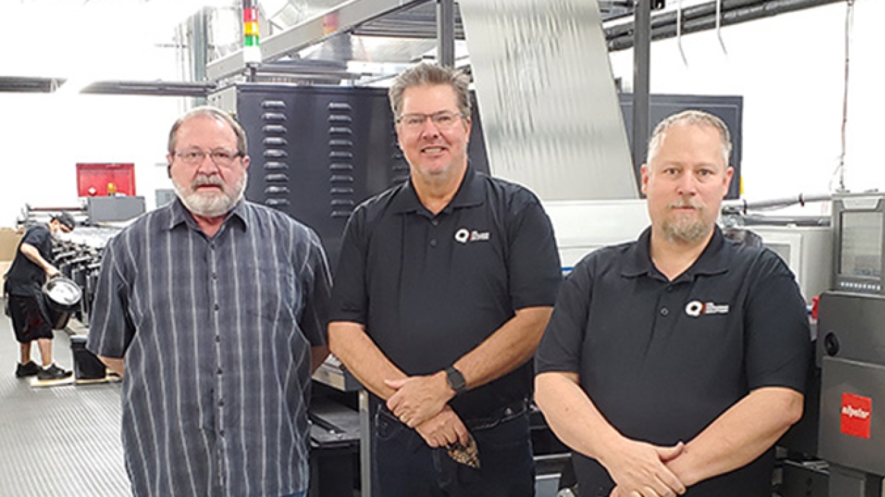 L-R: Don Morris, general manager; Scott Smith, owner and president; Greg Swindle, production manager, TQL Packaging Solutions.