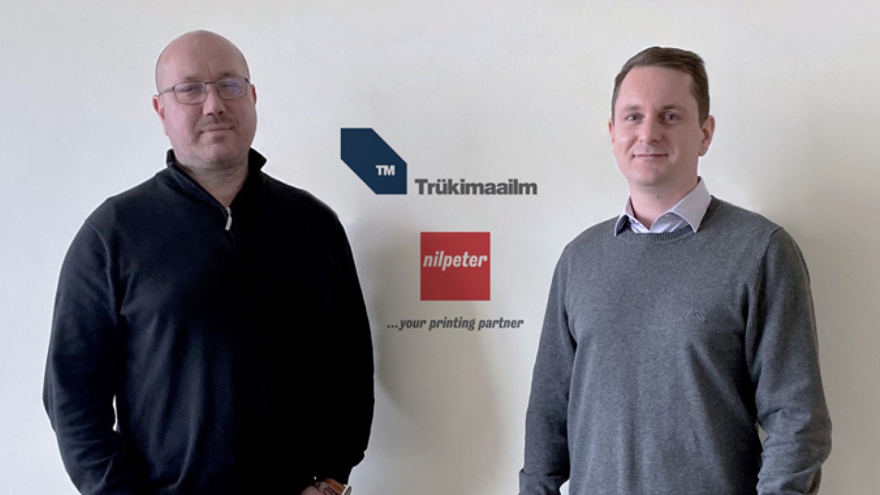 (L-R) Janek Zupsman, CEO, and Hannes Truumäe, sales director, of Trükimaailm AS, Nilpeter's new agent for Finland and the Baltic region – Estonia, Latvia, and Lithuania