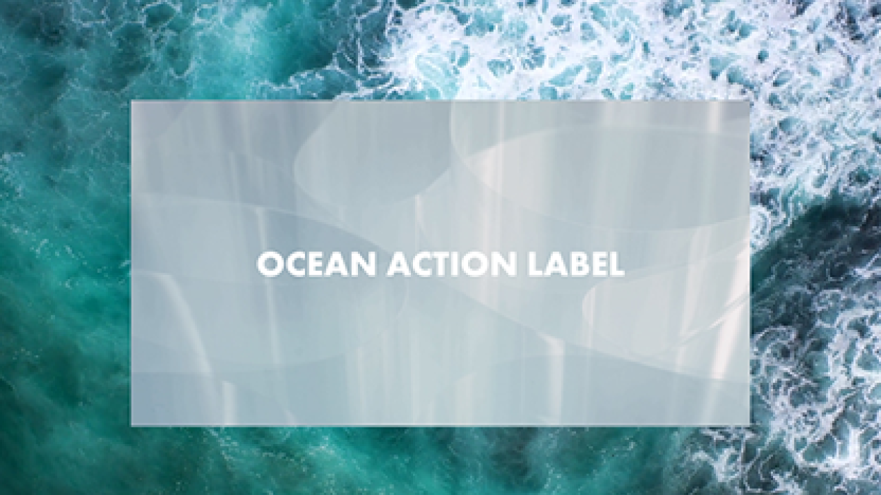 Ocean Action labels are manufactured using ocean bound plastic waste