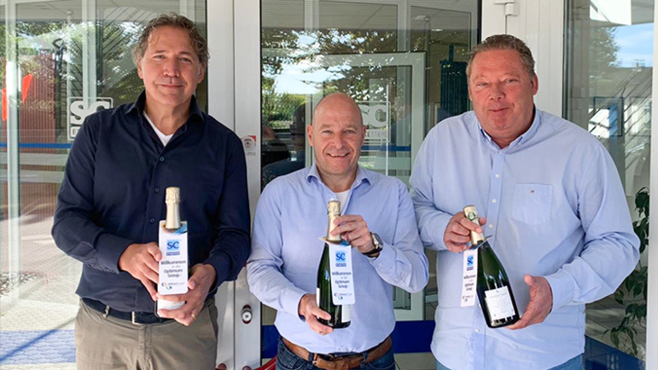 L-R: A. André Prophitius, CEO of Optimum Group; Marc van Rijswijk, CFO of Optimum Group; and Ralf Christoffer, managing director of SC Etiketten