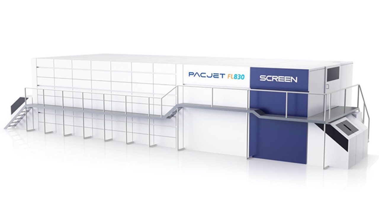Screen to launch PacJet FL830, new high-speed, water-based inkjet system developed for flexible packaging in March 2021