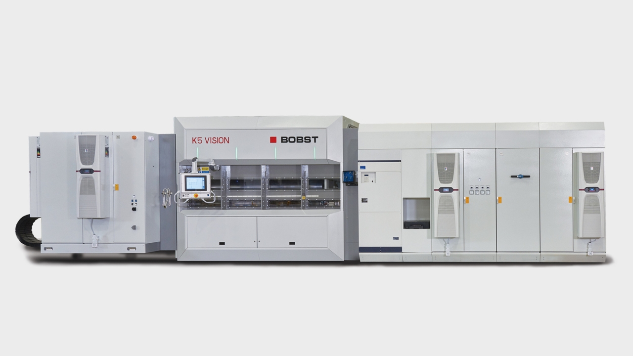 The Bobst K5 Vision has been designed to handle a wide variety of film types in particular thin gauge and heat sensitive films