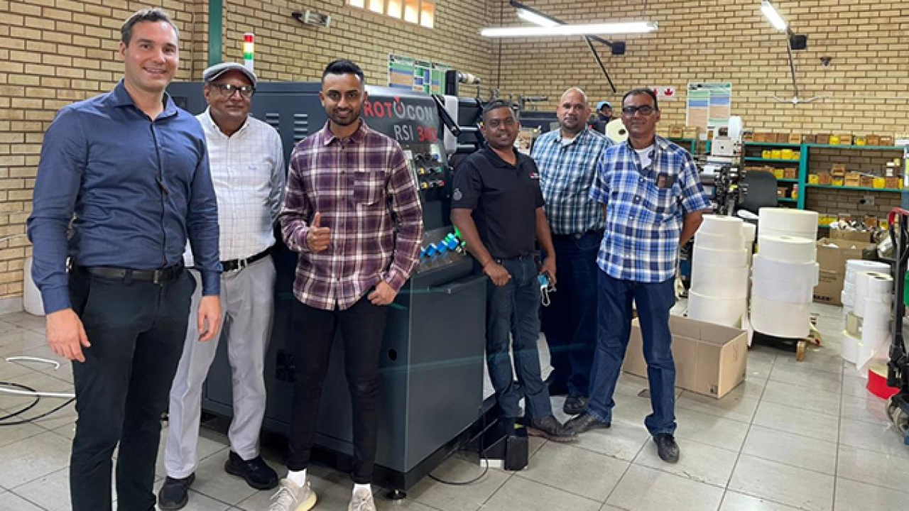 L-R: Patrick Aengenvoort (director and co-founder of Rotocon), Ram Sewpersadh (co-owner of Weightron), Ashay Sewpersadh (co-owner of Weightron), Sachin Sukhlal (service technician at Rotocon), Lance Pinto (production manager at Weightron) and Kishore Sewpersadh (co-owner of Weightron).