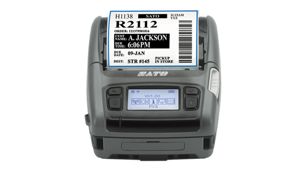Sato releases PV3, new mobile and durable 3-inch thermal printer