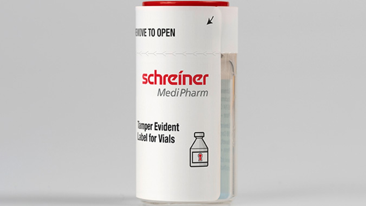 Schreiner MediPharm has introduced a tamper protection label with a clear and irreversible first-opening indication for vials