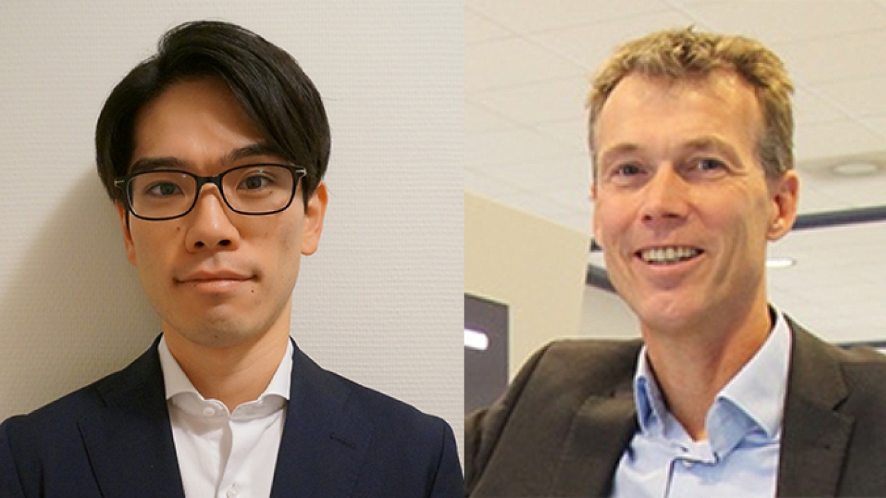 L-R: Taishi Motoshige, marketing director for Europe at Screen Europe; Martijn van den Broek, regional sales manager for Benelux at Screen Europe