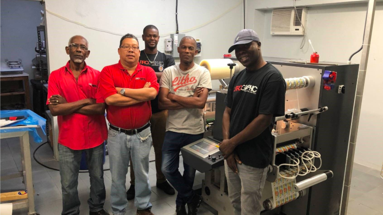 Lithographic Printers based in Jamaica has invested in a DC330NANO label finisher from Grafisk Maskinfabrik (GM). 