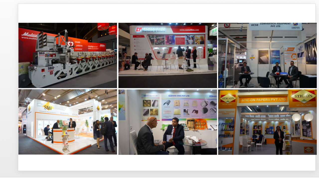 Some of the Indian exhibitors at Labelexpo Europe 2017